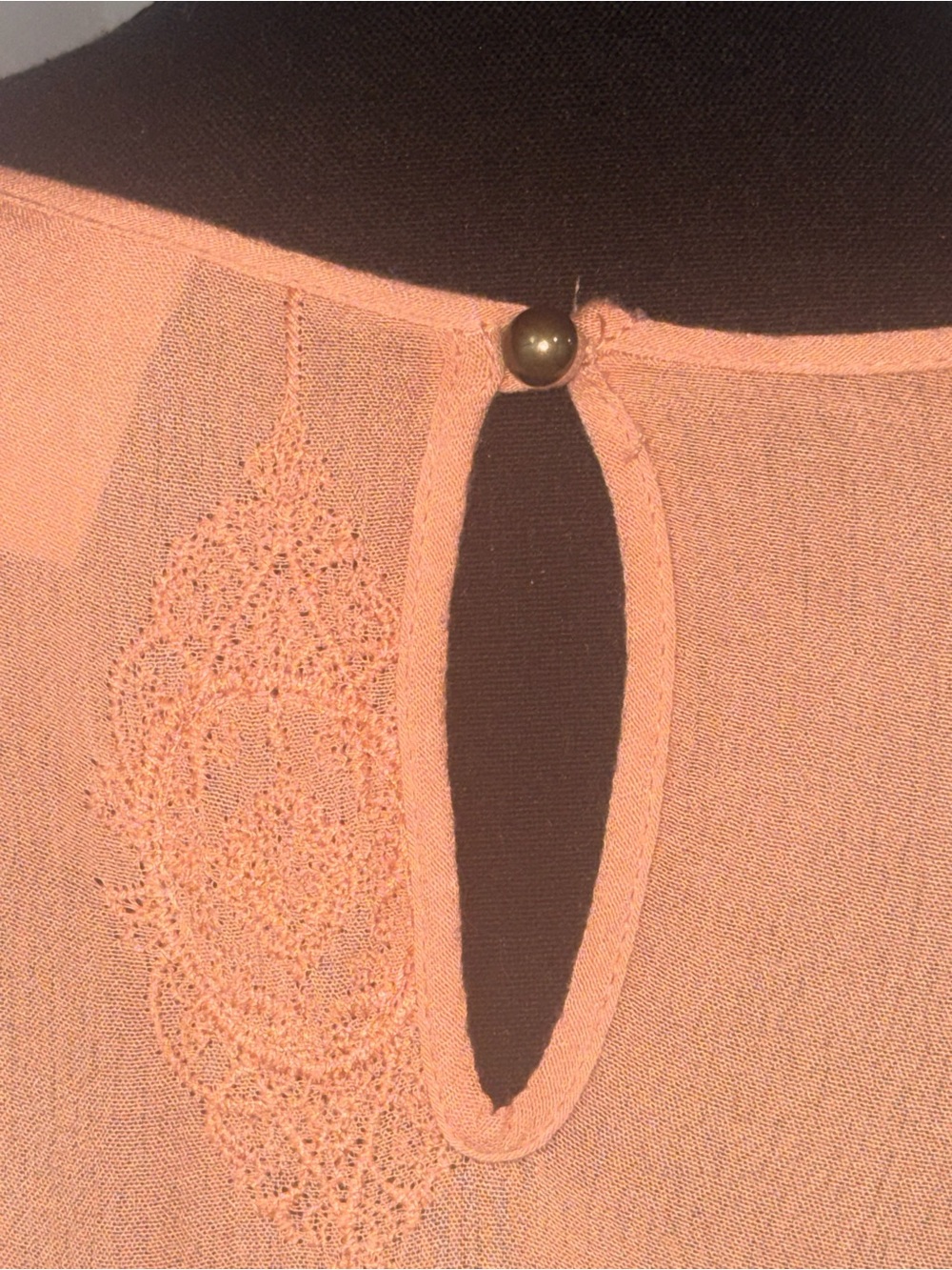 Knox Rose Peach Long-Sleeve Embroidered Boho Tunic Dress - Picture 8 of 12